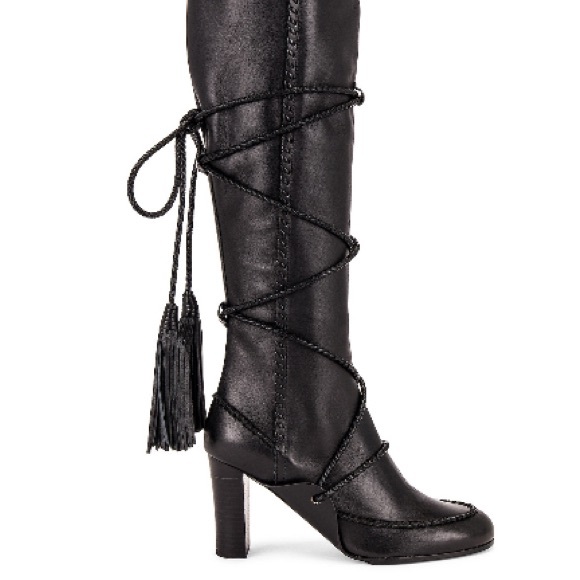 Ulla Johnson Black Heeled Boots - Picture 1 of 5